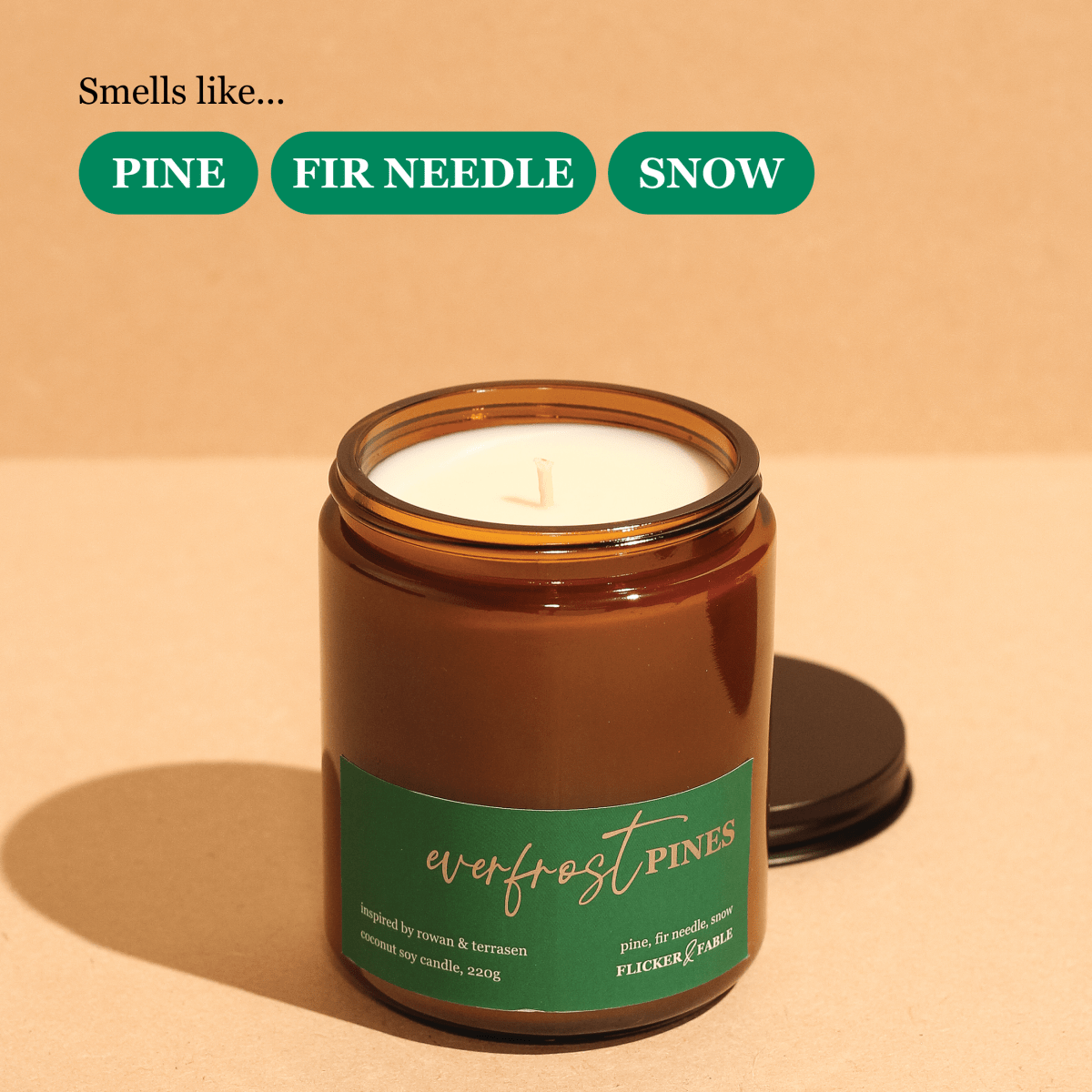 Everfrost Pines — pine, fir needle, snow - Flicker & Fable
