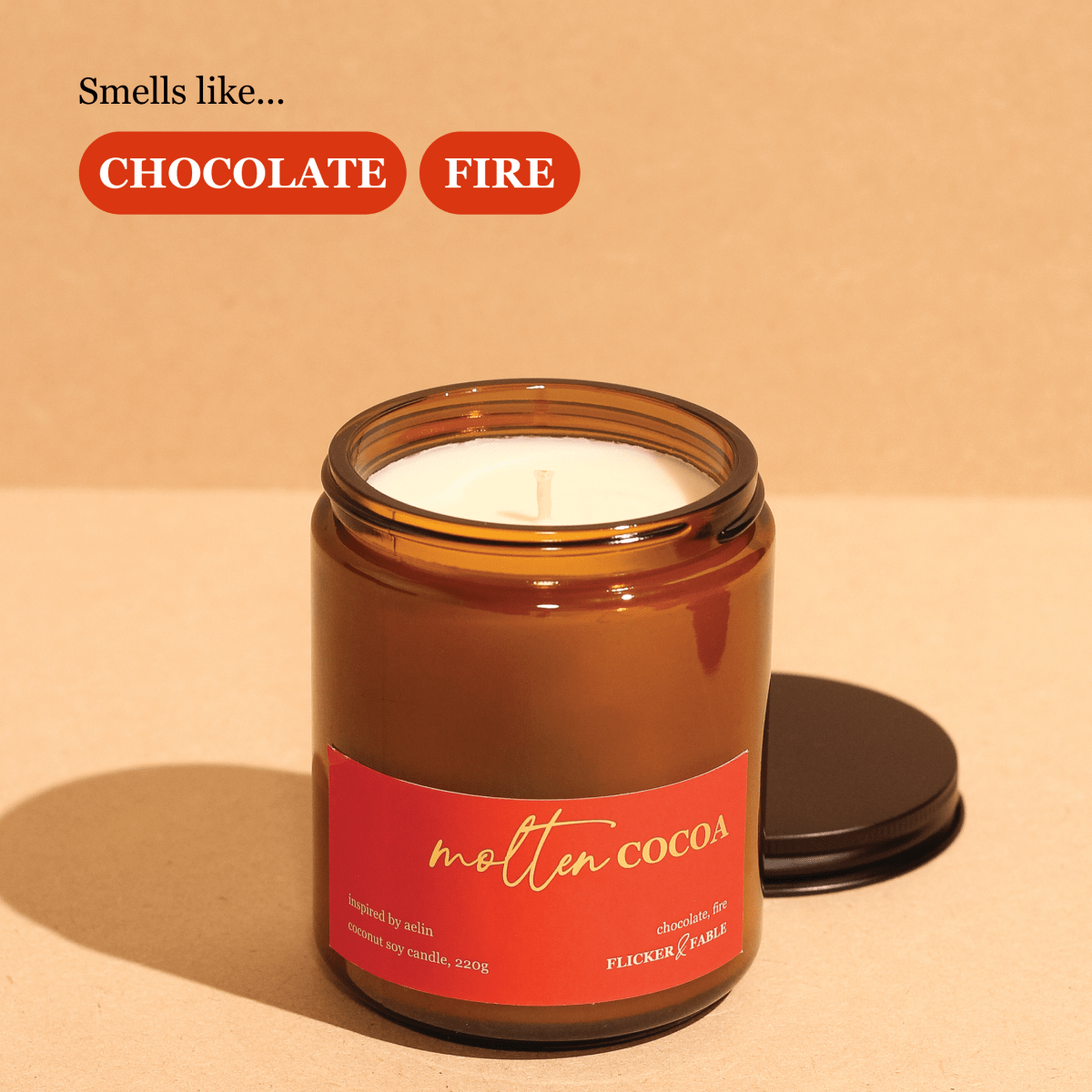 Molten Cocoa — chocolate, fire - Flicker & Fable