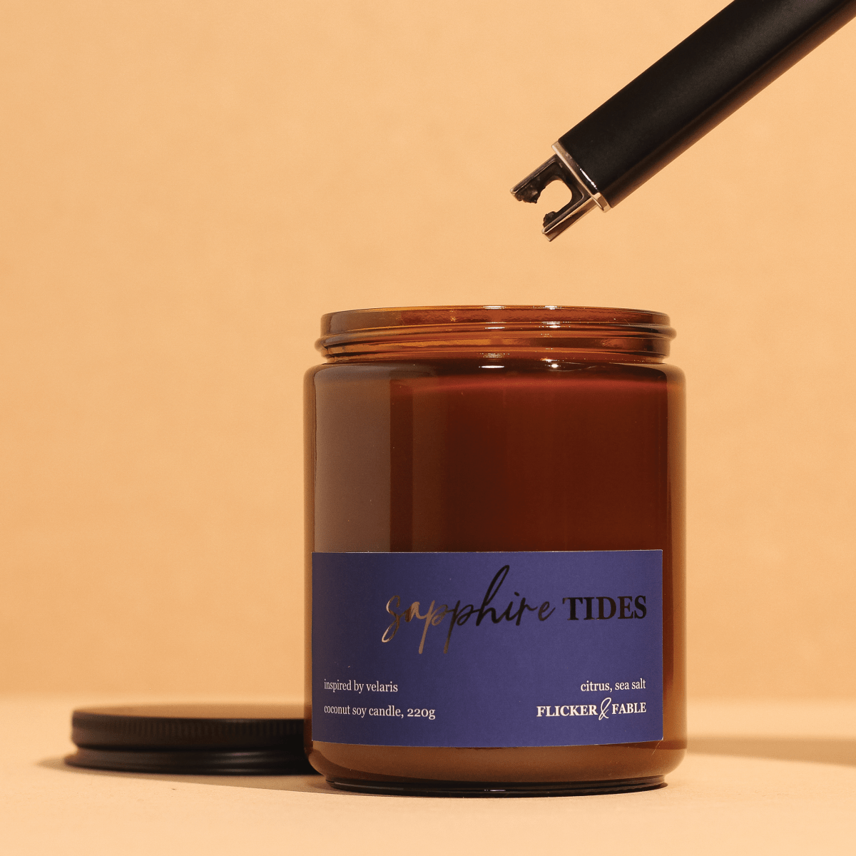 Sapphire Tides – citrus, salt - Flicker & Fable