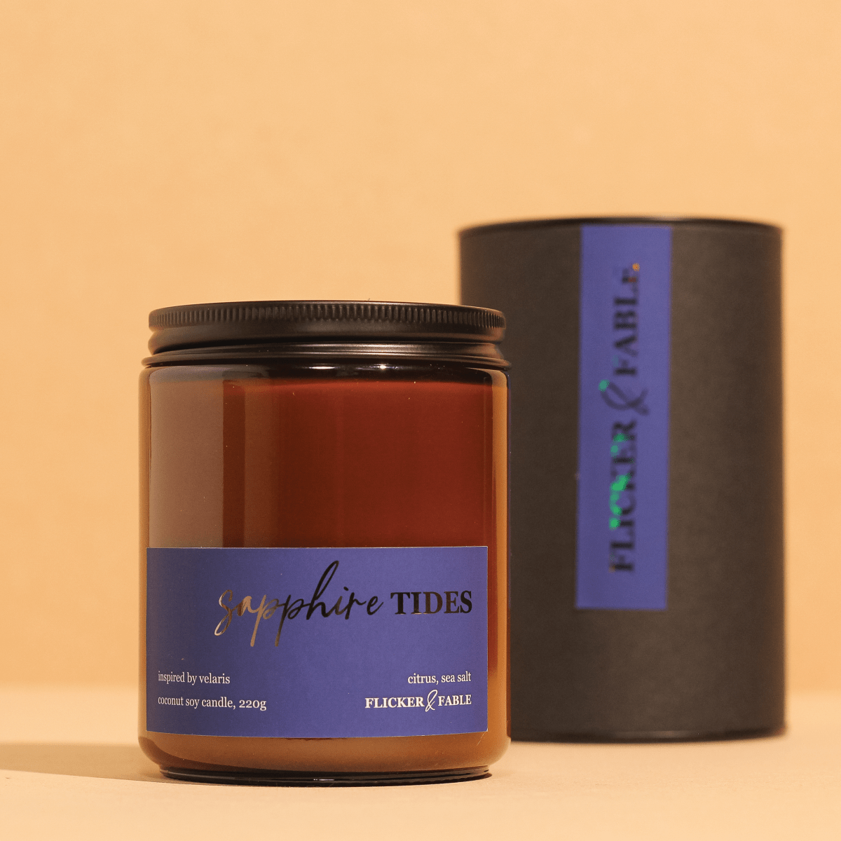 Sapphire Tides – citrus, salt - Flicker & Fable