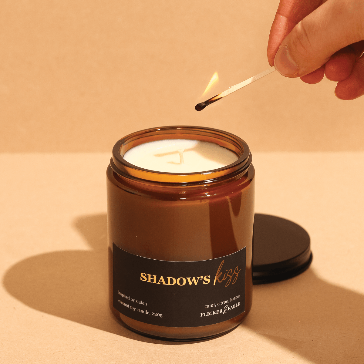 Shadow's Kiss – mint, citrus, leather - Flicker & Fable