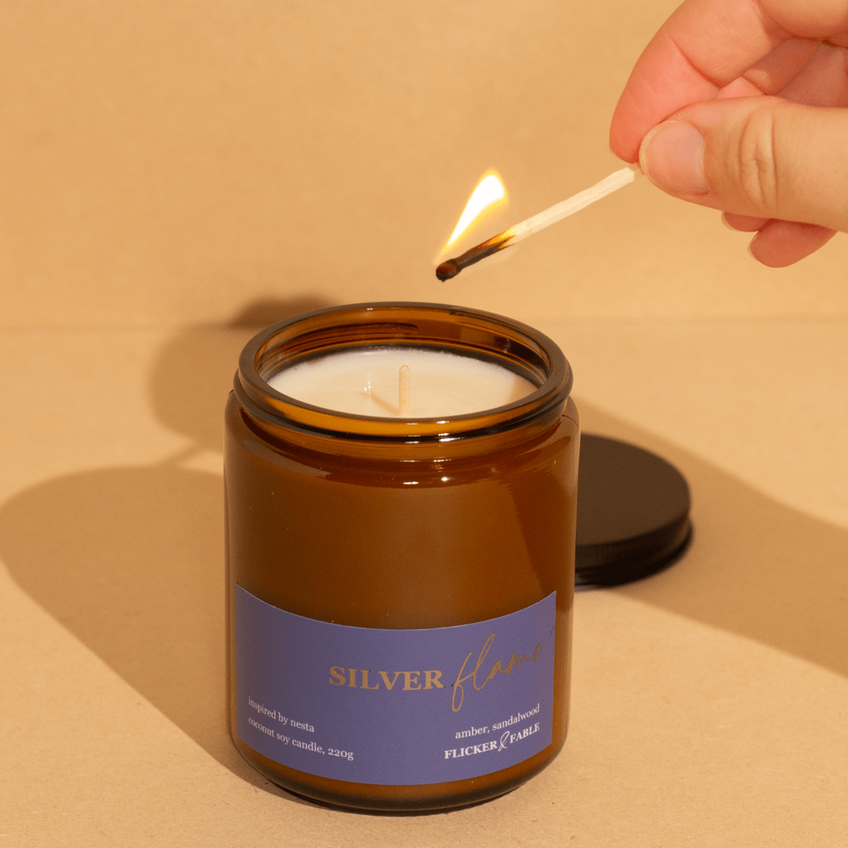 Silver Flame – amber, sandalwood - Flicker & Fable